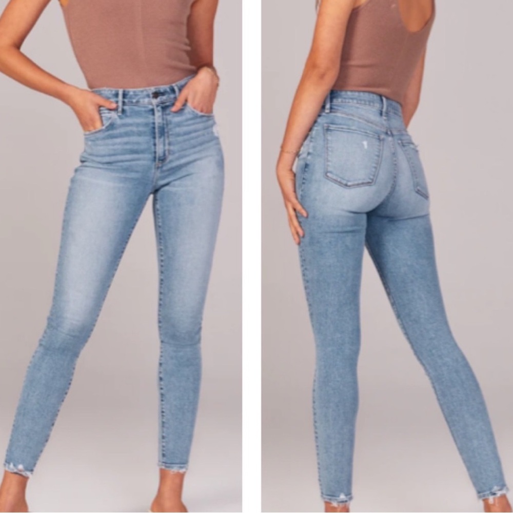 Abercrombie & Fitch Light Blue High Rise Women Jeans